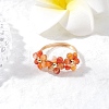 4Pcs Natural Gemstone Rings RJEW-TA00198-4