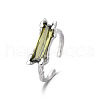 925 Sterling Silver with Cubic Zirconia Open Cuff Rings for Women FS-WGE1194-01-2