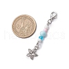 Ocean Theme Alloy Charm & Glass Beads Pendant Decorations HJEW-JM03157-03-3