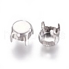 Non-Tarnish 316 Surgical Stainless Steel Sew on Prong Settings STAS-I118-04P-2