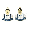 Father's Day Alloy Enamel Pendants ENAM-V001-03E-G-1