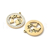 304 Stainless Steel Rhinestone Pendants STAS-V015-08G-2