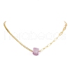Electroplated Natural Quartz Hexagon Prism Pendant Necklaces NJEW-JN04996-03-2