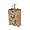 Flower Butterfly Pattern Kraft Paper Bags CARB-F012-03C-1