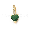 Brass Glass Pendants KK-U050-14G-2