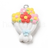 Mother's Day Opaque Resin Pendants RESI-G043-F06-2