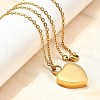 304 Stainless Steel Heart Cinerary Casket Pendant Necklaces NJEW-V002-02G-3