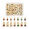 56Pcs 14 Style Brass Micro Pave Cubic Zirconia Charms ZIRC-PJ0001-04-9