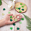 120Pcs 4 Colors Autumn Theme Transparent Frosted Acrylic Pendants TACR-PJ0001-03-4