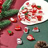 24Pcs 12 Styles Christmas Decorations Theme Opaque Acrylic Bead with Enamel FIND-FS0002-66-8