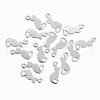 Tarnish Resistant 304 Stainless Steel Kitten Charms X-STAS-H396-04P-1