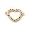 Rack Plating Brass Micro Pave Clear Cubic Zirconia Connector Charms KK-A175-04G-2