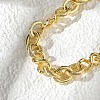 Brass Infinity Link Chain Bracelets for Women Men BJEW-K273-12G-3