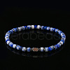 Natural Sodalite Column Beads Stretch Bracelets for Men FL9976-2