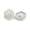 Non-Tarnish Hexagon 304 Stainless Steel Ear Studs EJEW-L290-019P-2