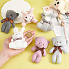 Velvet Bear & Rabbit Mobile Straps HJEW-GO00038-3