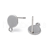 Non-Tarnish 304 Stainless Steel Ear Stud Components STAS-F227-19C-P-2