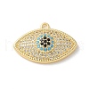 Brass Micro Pave Cubic Zirconia Pendants KK-P292-18G-1
