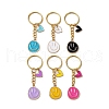 6Pcs Alloy Enamel Charms Keychain KEYC-JKC00890-S-1