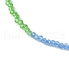 Faceted Rondelle Glass Beaded Necklace for Women NJEW-M208-02K-4