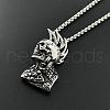 Punk Retro Stainless Steel Skull Stainless Steel Pendant Cool Men's Necklaces CF2140-2