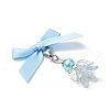 Angel Glass Pearl Beads & Acrylic Pendant Decorations HJEW-JM03184-02-5