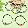 Acrylic Sports Ball Braided Bead Bracelets BJEW-TA00331-5