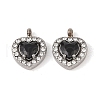 304 Stainless Steel Cubic Zirconia Pendants STAS-A076-02P-04-1
