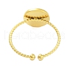 Real 18K Gold Plated 304 Stainless Steel Open Cuff Rings for Women RJEW-B061-02G-03-3