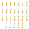 52Pcs 26 Styles Alloy Enamel Pendant Decorations HJEW-FH00003-1