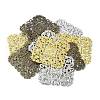 12Pcs 3 Colors Iron Filigree Joiner Links IFIN-YW0003-46-5