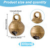 HOBBIESAY 300Pcs Brass Bell Pendants KK-HY0003-77-2