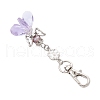Angel Glass Pendant Decorations HJEW-MZ00261-02-4