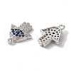 Brass Micro Pave Cubic Zirconia Pendants KK-S391-05P-2