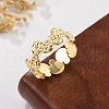 Brass Finger Rings for Women RJEW-B119-08G-1