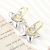 Star Brass Hoop Earrings for Women EJEW-U057-06C-04GP-3