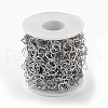 Tarnish Resistant 201 Stainless Steel Heart Link Chains CHS-F015-04P-3