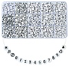900Pcs 15 Styles White and Black Acrylic Beads SACR-YW0001-67-1