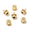 Rack Plating Brass Micro Pave Clear Cubic Zirconia Pendants KK-H431-01G-4