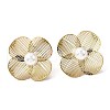 304 Stainless Steel Plastic Imitation Pearl Stud Earrings EJEW-D308-07G-2