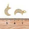 Brass Micro Pave Cubic Zirconia Charms KK-C092-23C-G-3
