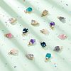 SUPERFINDINGS 16Pcs 8 Color Druzy Resin Pendants RESI-FH0001-36-4