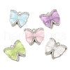 Transparent Resin Bowknot Pendants PALLOY-P303-05P-1