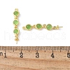 Brass Glass Screw Eye Peg Bails KK-K399-15G-3