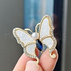 Butterfly Alloy Rhinestone Brooches for Backpack Clothes PW-WG36D64-03-1