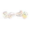 Transparent UV Plating Rainbow Iridescent Acrylic Beads OACR-A021-02-2