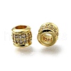 Brass Micro Pave Clear Cubic Zirconia European Beads ZIRC-I070-096G-1
