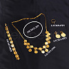 Islamic Coin Brass Pendant Necklace & Hoop Earrings & Link Bracelets & Rings Sets FS-WG3A3B8-01-2