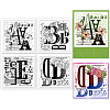4Pcs 4 Styles PVC Stamp DIY-WH0487-0065-1