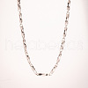 Stainless Steel Twist Link Chain Necklace for Women VF6522-2-2